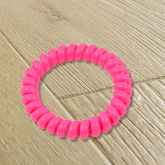 Wukusy telephone wire hair bands pack of 100, flexible elastic hair ties with a wire design for secure styling.