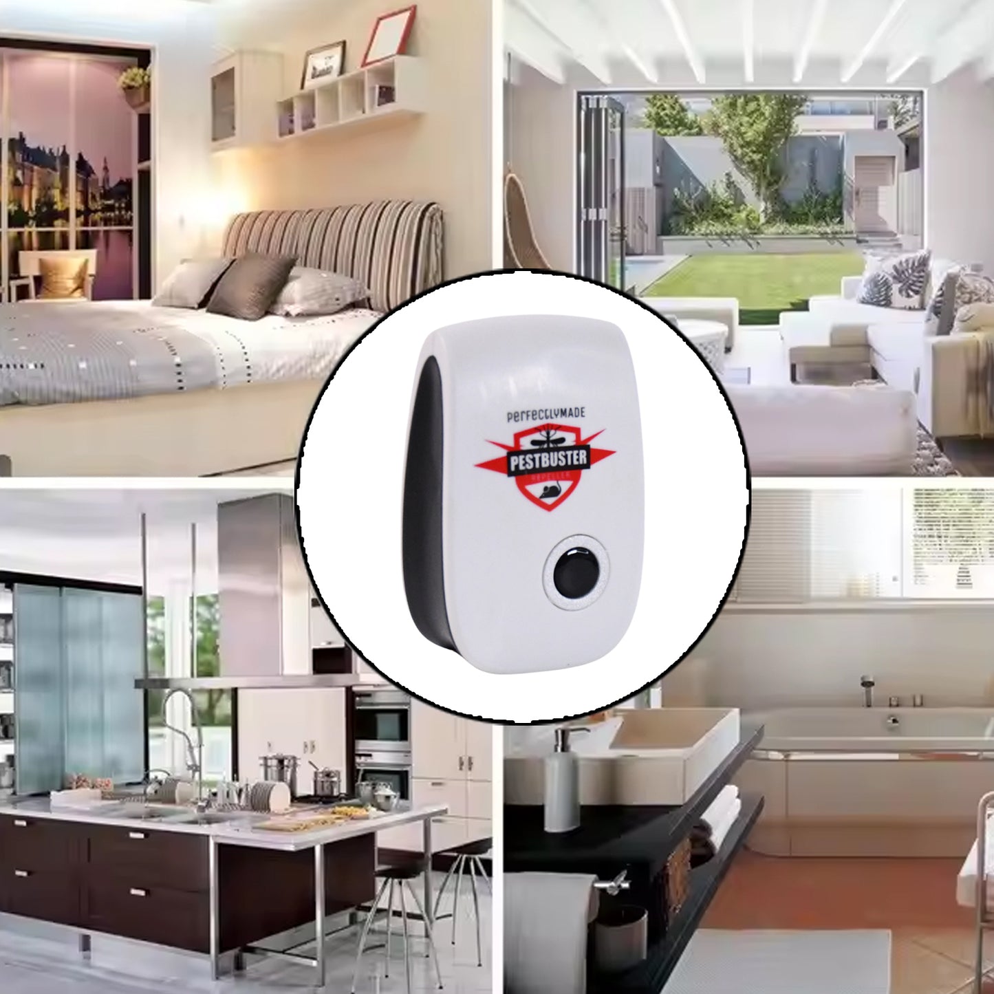 Wukusy ultrasonic pest repeller for home, designed to repel rats, cockroaches, mosquitoes, and rodents effectively.