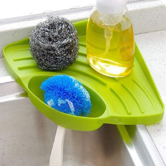 Wukusy corner sink strainer for draining kitchen waste in sinks and wash basins, with mesh filter to catch debris.
