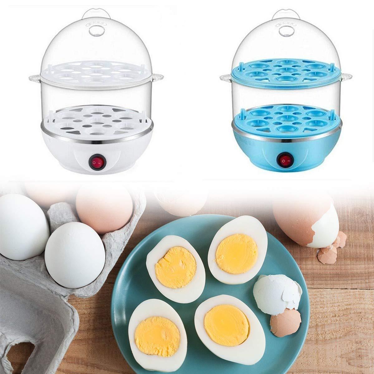 Wukusy 115 multi-function 2-layer egg cooker and steamer with capacity for 14 eggs in a home kitchen setting