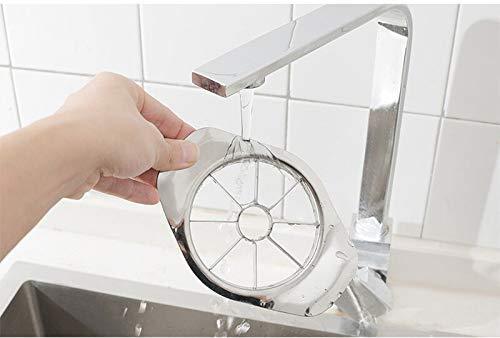 Wukusy stainless steel apple cutter slicer with 8 blades and handle, ideal for efficiently slicing apples in the kitchen.