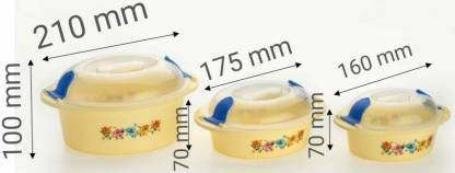 Wukusy Hot N Fresh insulated plastic casserole gift set with three pieces, ideal for keeping food hot or cold in home and kitchen use.