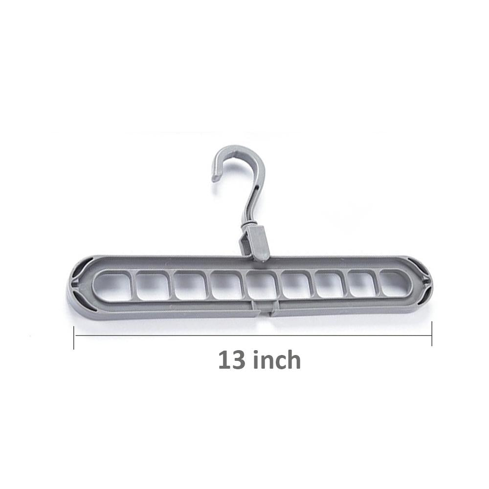 Wukusy 9-hole plastic hanger hook for indoor wardrobe clothes organization, storage, balcony, or windowsill use.