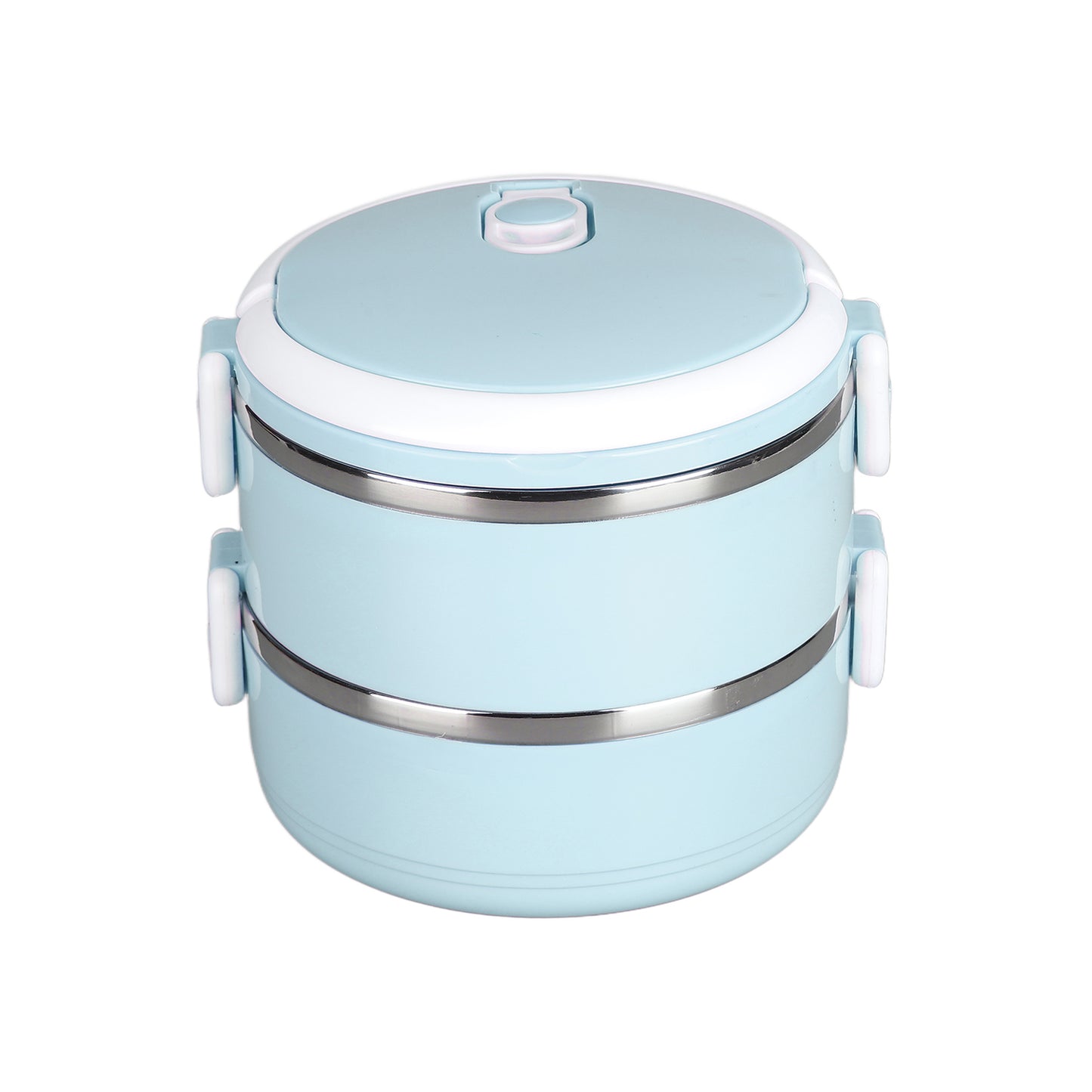 Wukusy 2873 multi-layer stainless steel hot lunch box with two compartments for home and kitchen use.