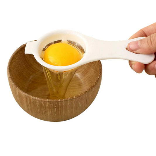 Wukusy egg yolk separator and egg white filter spoon for kitchen use, designed to easily separate yolks from whites.
