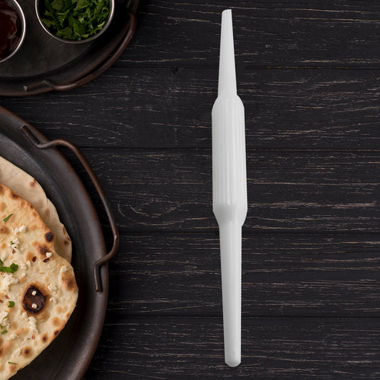 Wukusy plastic rolling pin for roti and chapati, high-quality kitchen tool for dough rolling, 1-piece.