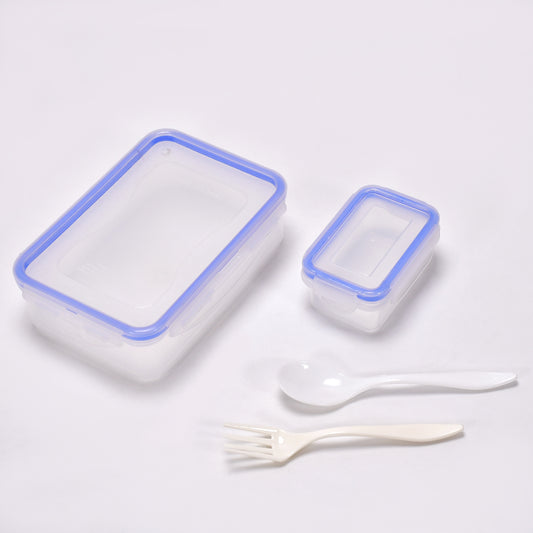 Wukusy 7070 multipurpose air-tight lunch box with four side locks and small square container for food storage in home and kitchen.