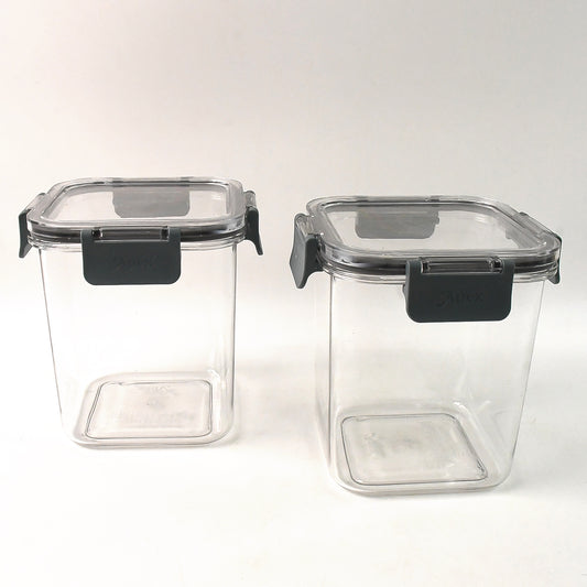 Wukusy Apex Press N Lock 2-pack airtight food storage containers, 900ml capacity, with secure locking lids for kitchen organization