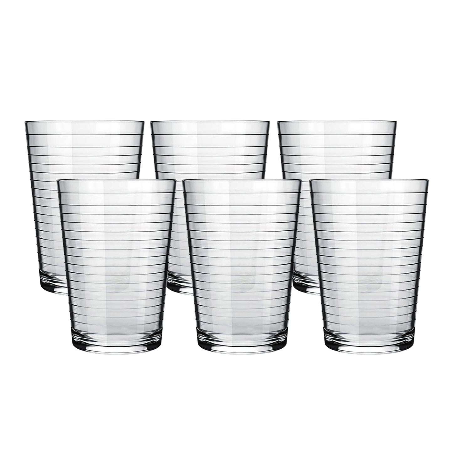 Wukusy Apex Pyramid Ringo plastic glass tumbler, 300ml, durable, crystal-clear, ideal for home and kitchen use