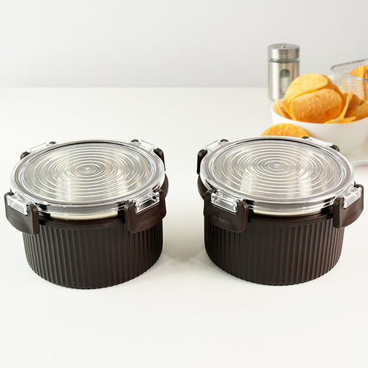 Wukusy Apex Rustic Jar Set with 2 glass jars, each 450ml capacity, ideal for kitchen storage and home decor.