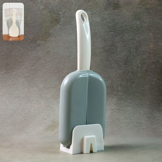 Wukusy automatic open-close kitchen rice spoon holder with dust cover on a countertop, designed for convenient rice utensil storage.