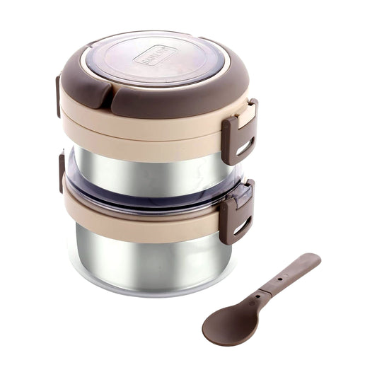 Wukusy Ganesh Steko-2 double-layer stainless steel insulated lunch box set for home and kitchen use