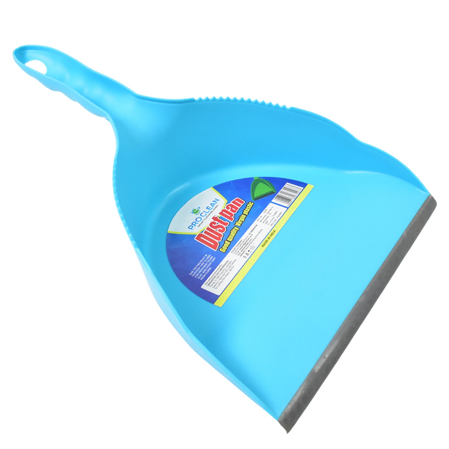Heavy plastic dustpan with handle from Wukusy, durable kitchen cleaning tool for sweeping and collecting dust and debris.