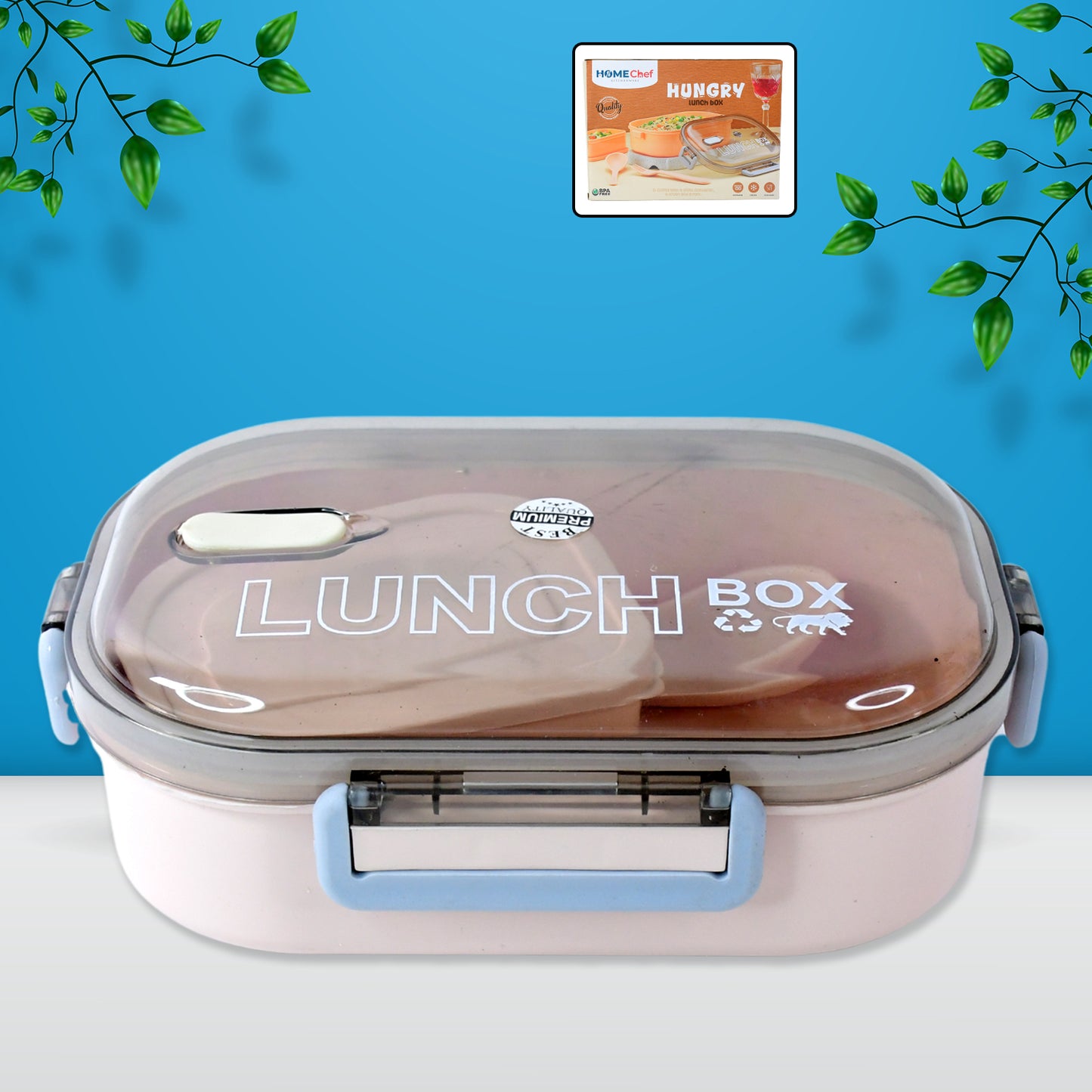 Wukusy Home Chef Premium Leak-proof Lunch Box for home and kitchen use, with secure lid and compact design.