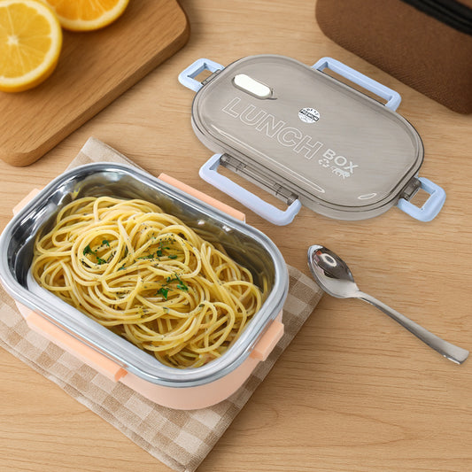Wukusy Home Chef Premium Leak-proof Lunch Box in black, featuring multiple compartments and secure lid for portable meal storage.
