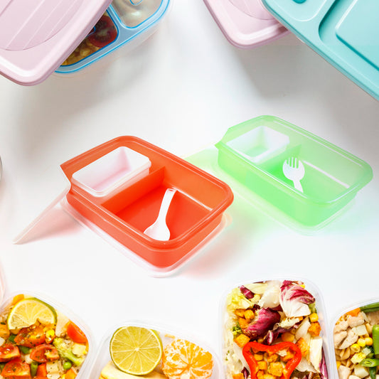 Kids cartoon printed lunch box set by Wukusy featuring colorful, playful designs for children’s lunch storage.