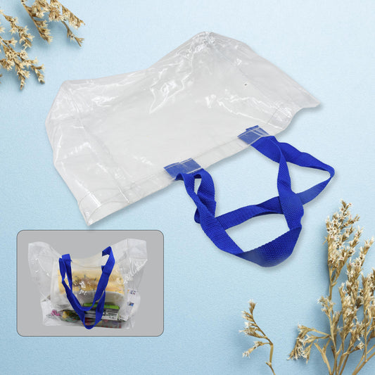 Wukusy multifunction transparent handle bag, clear plastic storage bag for home and kitchen use, 453014 cm, 1 piece