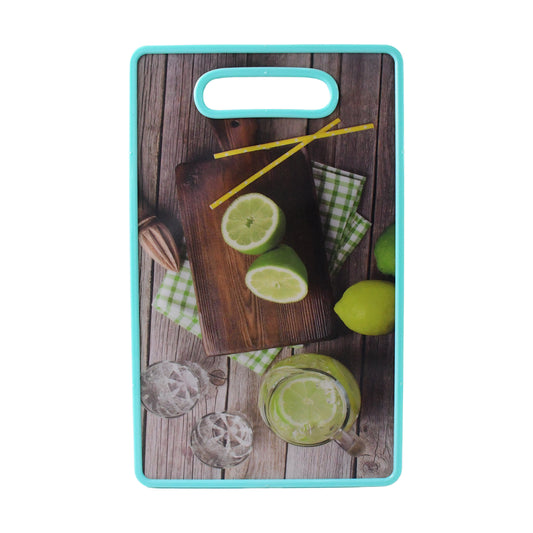 Wukusy premium multipurpose cutting board, 36x23 cm, in a kitchen setting, showcasing its durable wooden surface and versatile design.