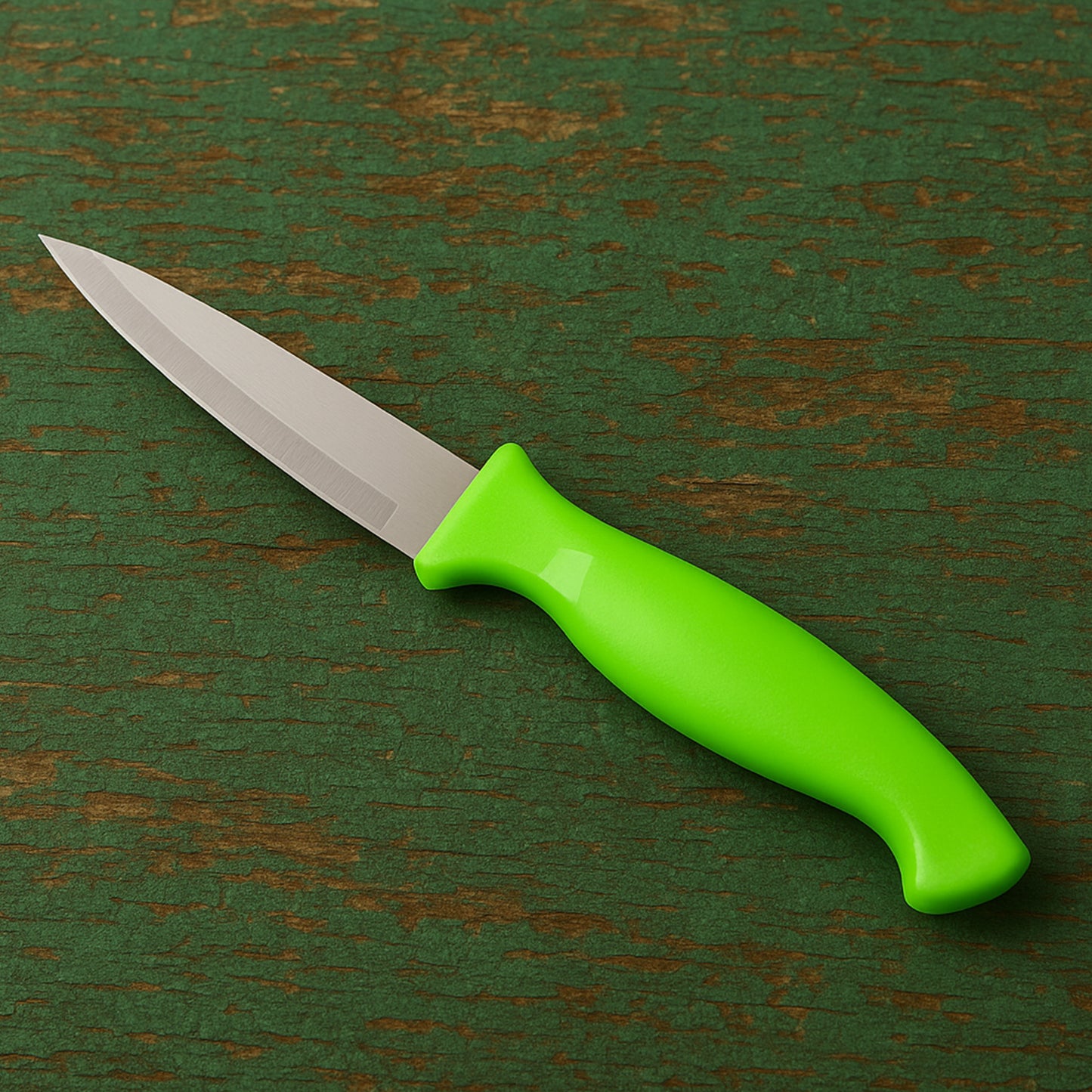 Wukusy premium stainless steel kitchen knife for versatile home cooking, shown on a kitchen countertop with a clean, modern background.