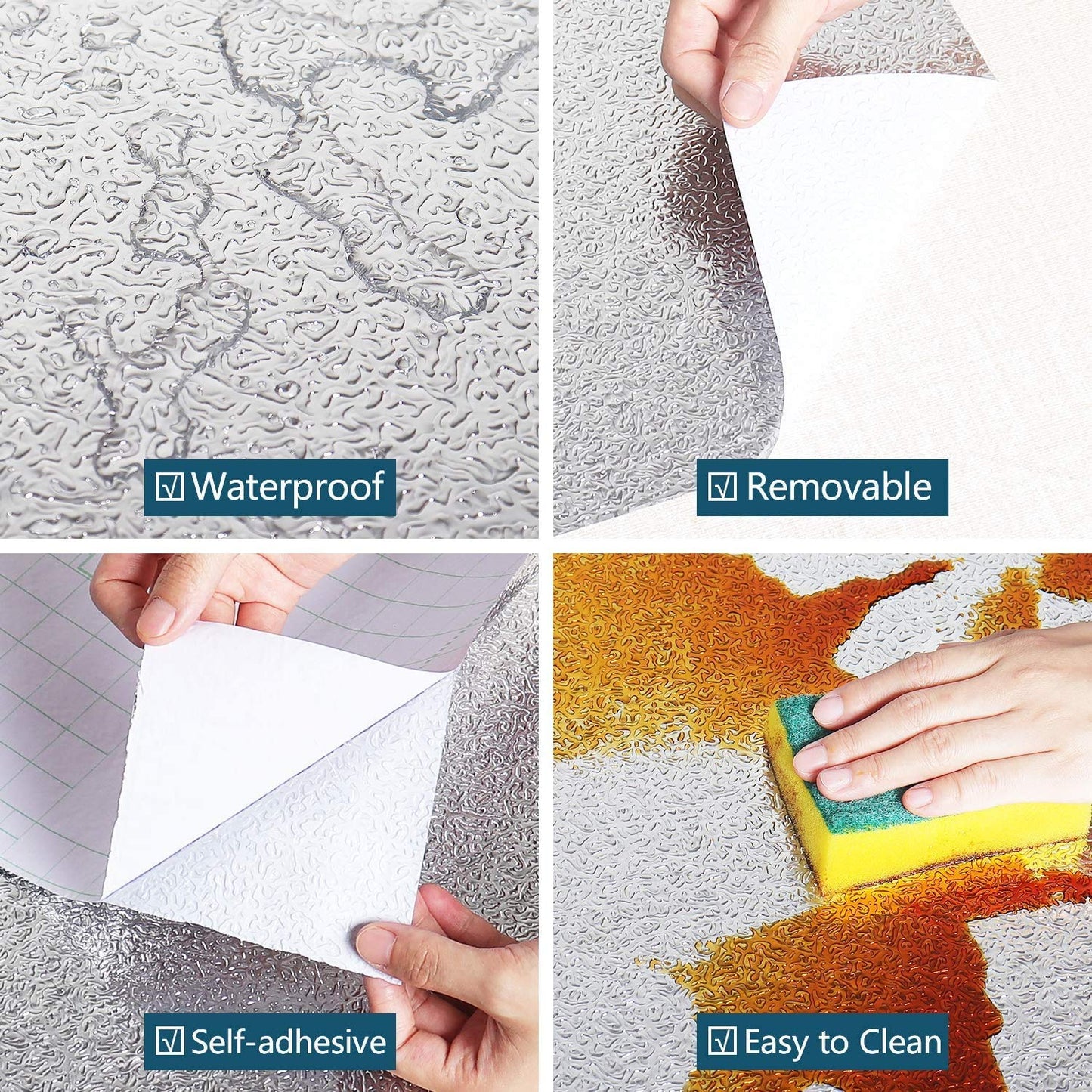 Wukusy self-adhesive aluminum foil kitchen backsplash wallpaper, 60x200 cm, ideal for easy kitchen wall decoration and protection