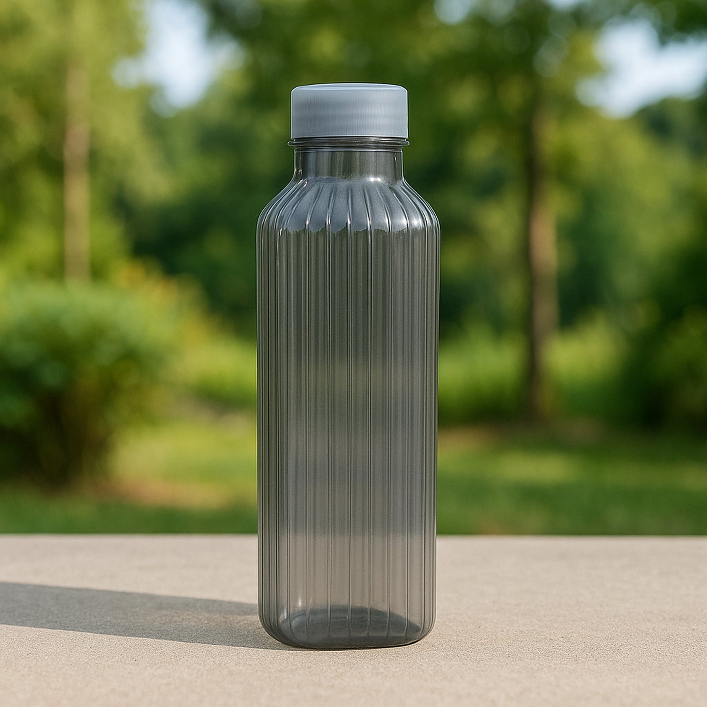 Set of three transparent Wukusy fridge water bottles for home use, with secure lids and sleek design for beverage storage.