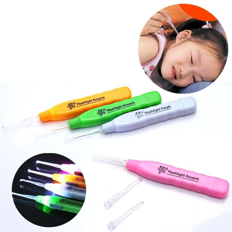 Wukusy Kids 611 LED flashlight earpick with tweezer, compact and child-friendly ear cleaning tool with built-in light.