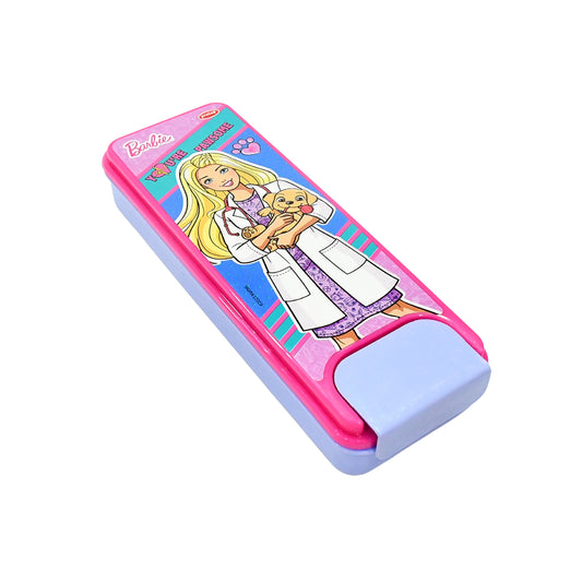 Wukusy kids' cartoon printed hard-top pencil box with colorful mix design, suitable for school supplies and organization.