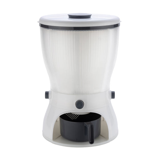 Wukusy 4-in-1 rice and grain dispenser kitchen tool with multiple compartments for household cereal storage and easy dispensing