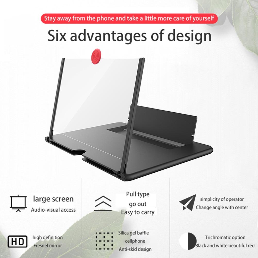 Wukusy 1333 mobile phone video screen magnifier amplifier for eyes protection, showing the device with phone displayed in a clear view.