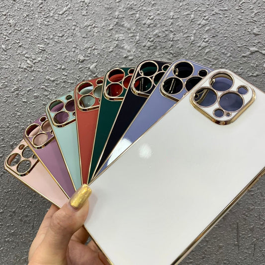 Wukusy 6D Chrome Hard Protection Case for Realme smartphone, featuring durable, reflective chrome finish and precise cutouts.