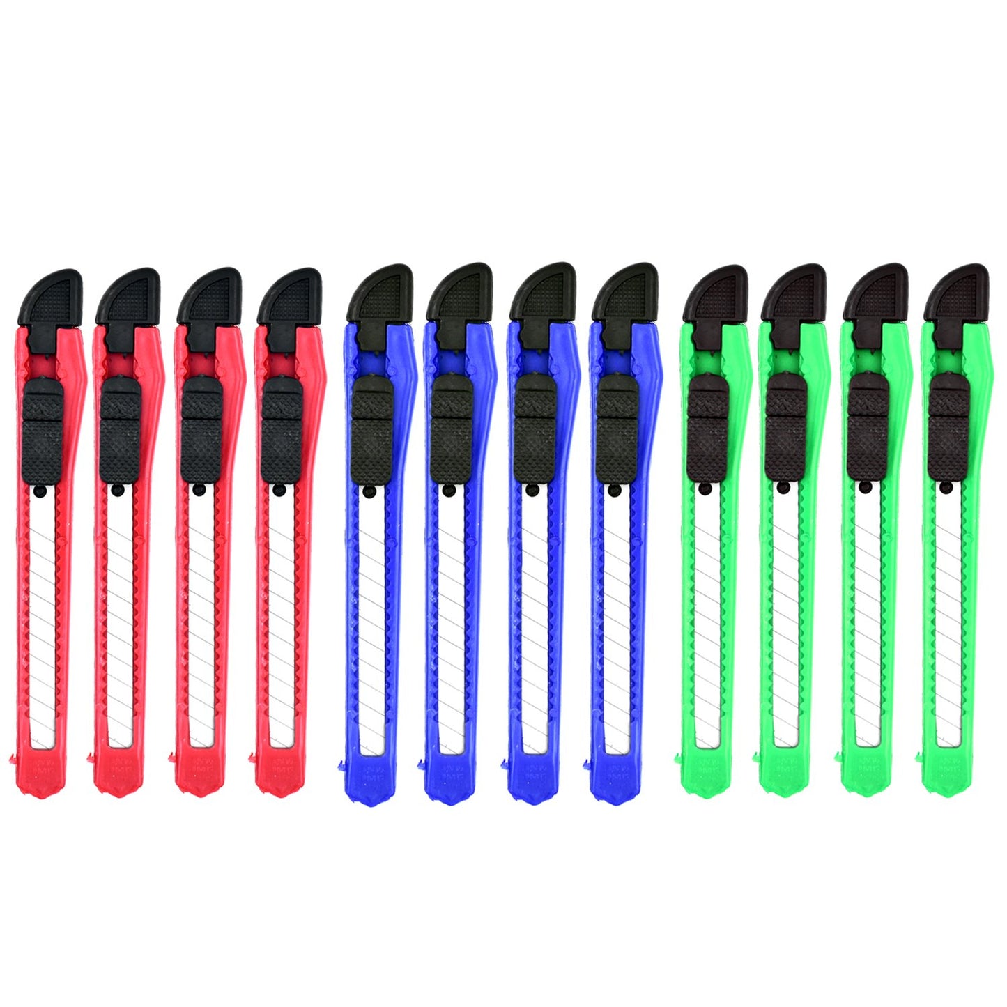 Wukusy office paper cutter set with 12 standard-quality knives, ideal for precise paper trimming and stationary use.