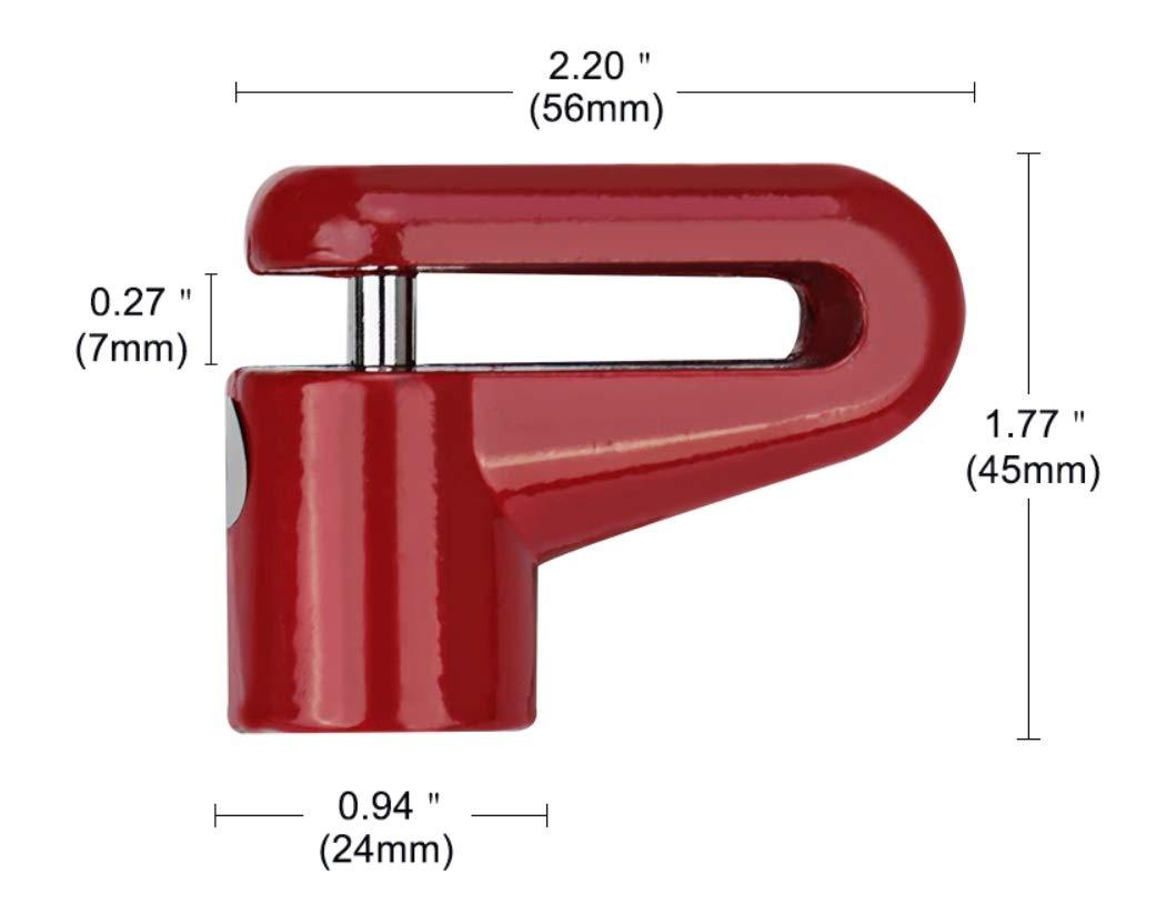 Wukusy 1514 Wheel Padlock Disc Lock security device for motorcycles, scooters, and bikes, preventing theft with durable metal construction.