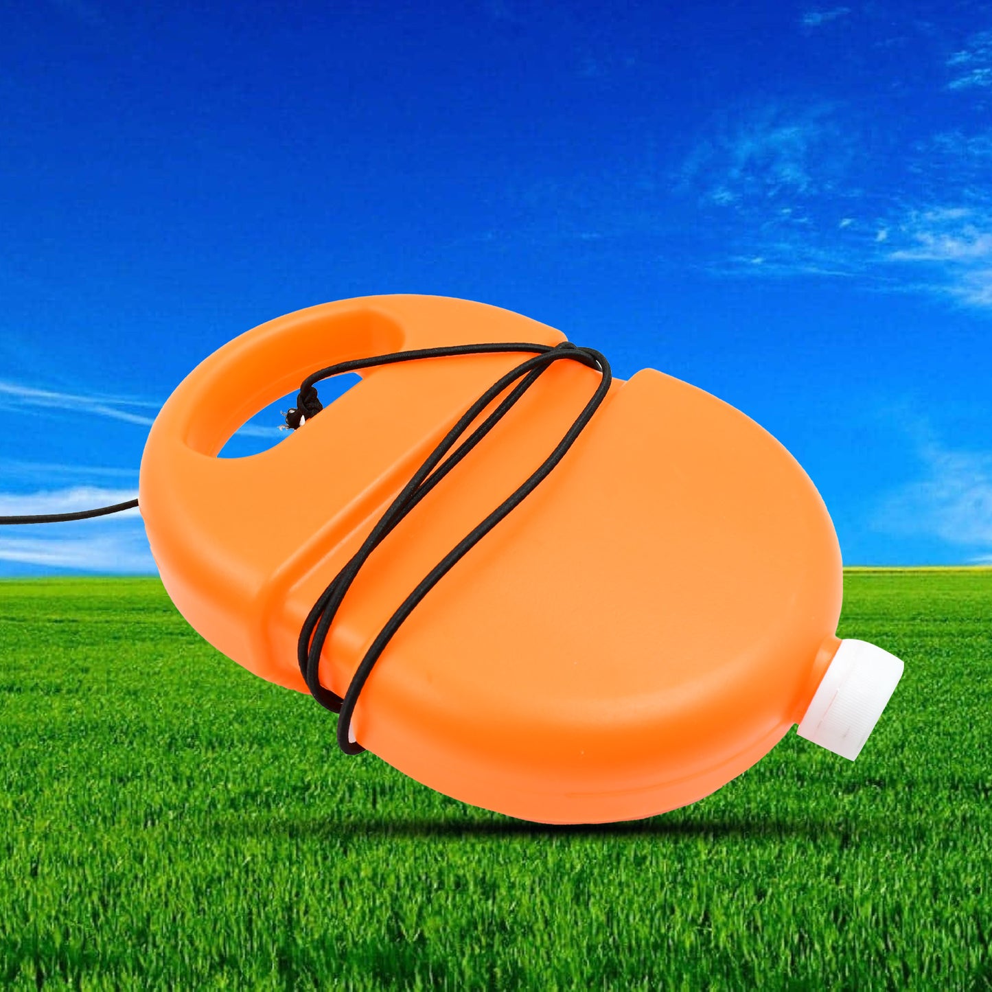 Wukusy football rebound ball with string set for sports training, featuring a football and adjustable elastic cord for solo practice.