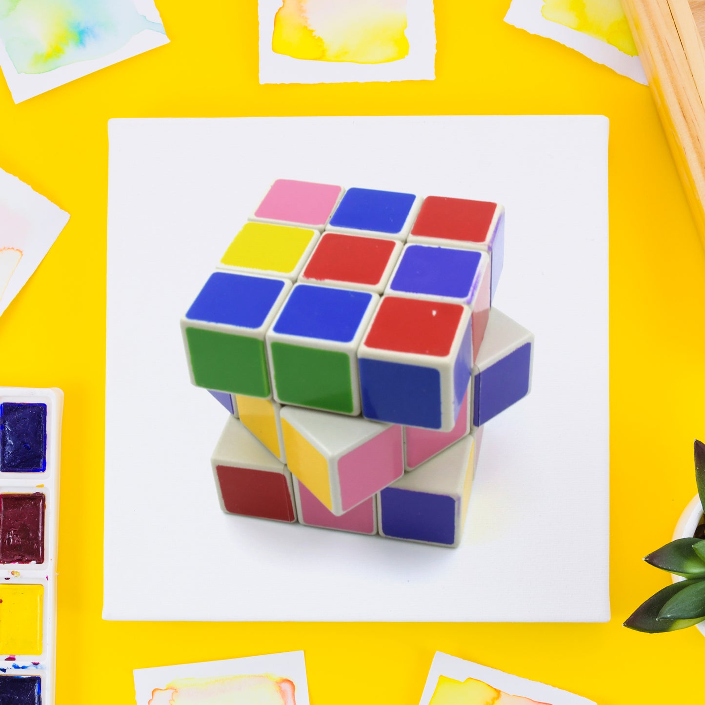 Wukusy 3x3x3 Cube Solving Kit with formula sheets, ideal for beginners and enthusiasts, featuring a classic Rubik's Cube toy.