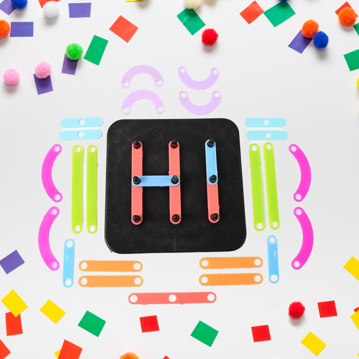 Wukusy alphabet construction puzzle featuring colorful alpha and numeric blocks for educational play and skill development.