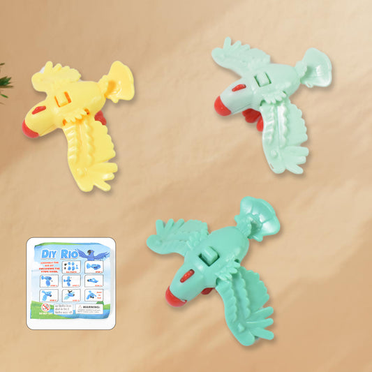 Colorful small DIY Rio Birds toy by Wukusy for children aged 3-6, featuring a mix of vibrant bird designs and playful details.