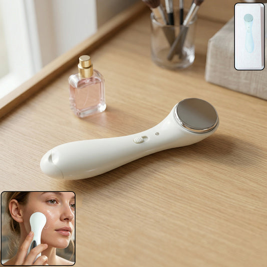 Wukusy portable facial massager device with sleek design, handheld for skin relaxation and rejuvenation.