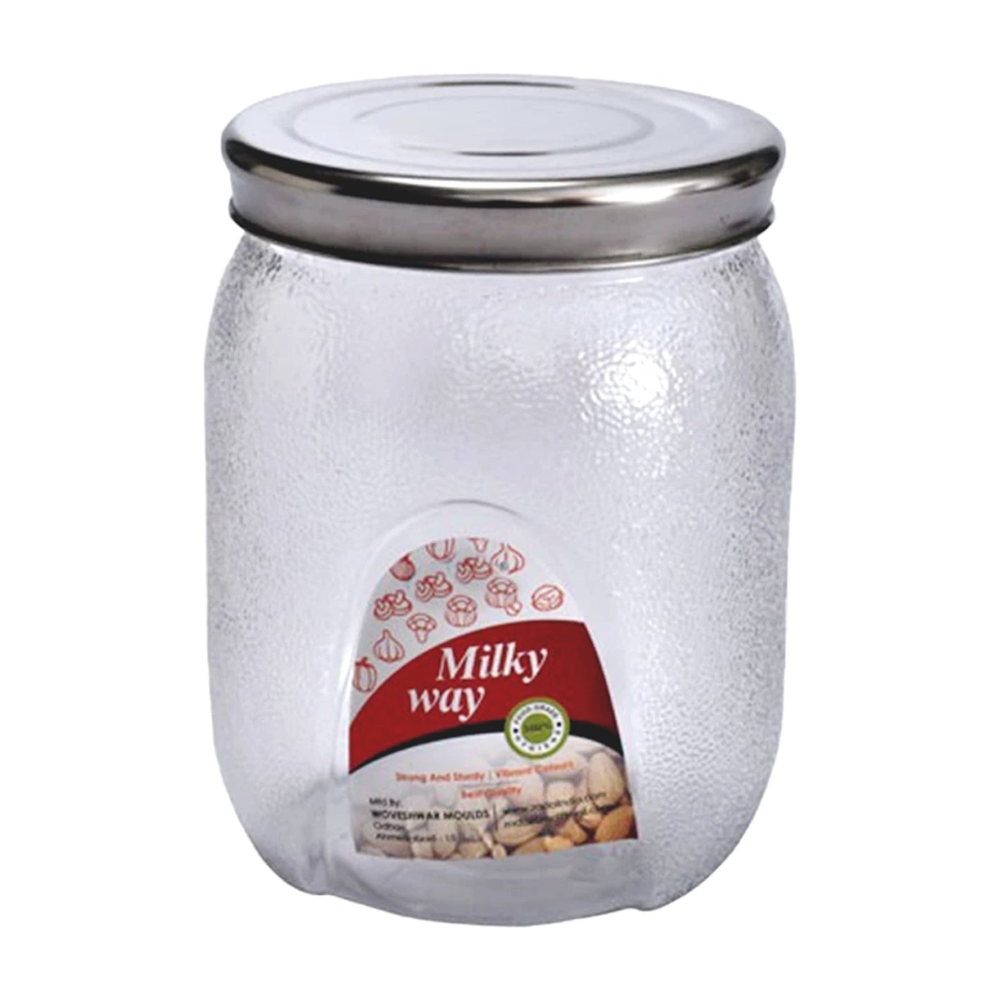 Wukusy 2000 ml mason jar with airtight lid, clear glass kitchen tool for storing food and liquids with secure seal