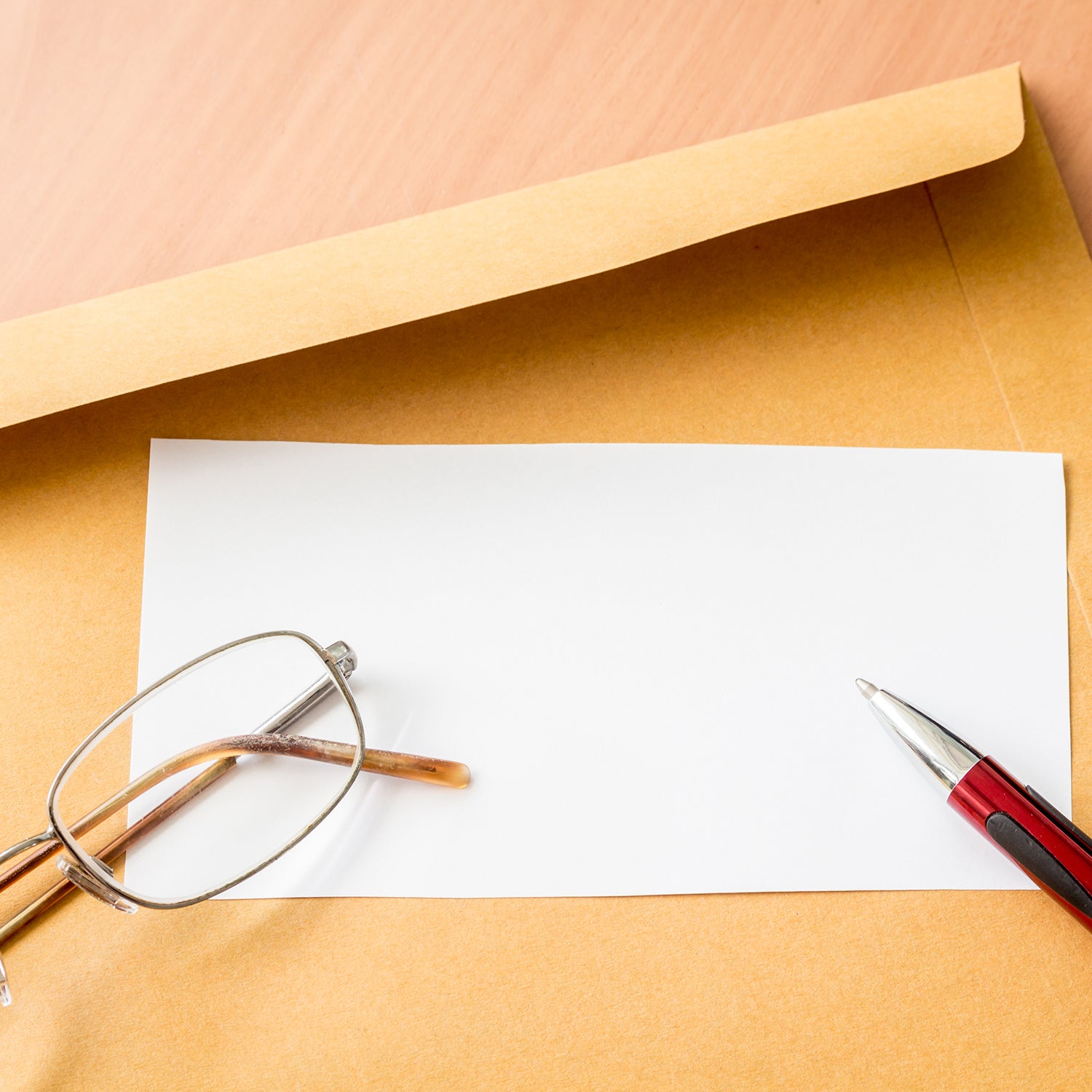 Brown Kraft envelopes, 16x14 inches, self-sealing office envelopes for invitations, postcards, and stationery by Wukusy.