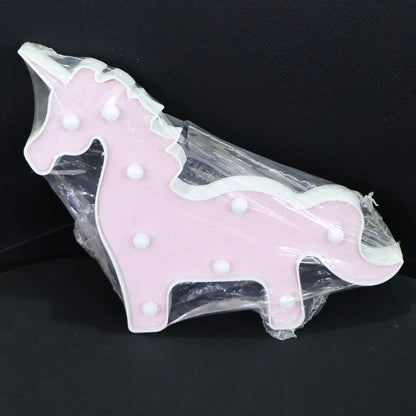 Magical unicorn-shaped LED night light for home decor, featuring a colorful, glowing unicorn figure by Wukusy.