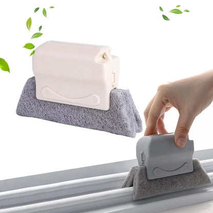 Wukusy 2-piece multipurpose window and surface cleaning tool set with squeegee and scrubber for home cleaning tasks