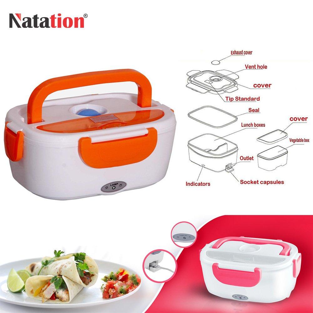 Wukusy 058 electric lunch box with a sleek design, showing a portable food container with a lid and heating element.