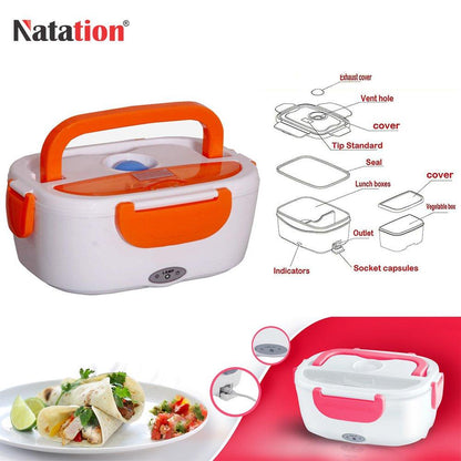 Wukusy 058 electric lunch box with a sleek design, showing a portable food container with a lid and heating element.