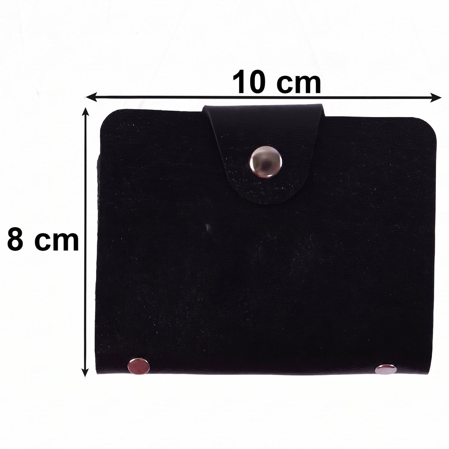 Wukusy slim durable PU leather card holder wallet with multiple card slots and compact design for organization.