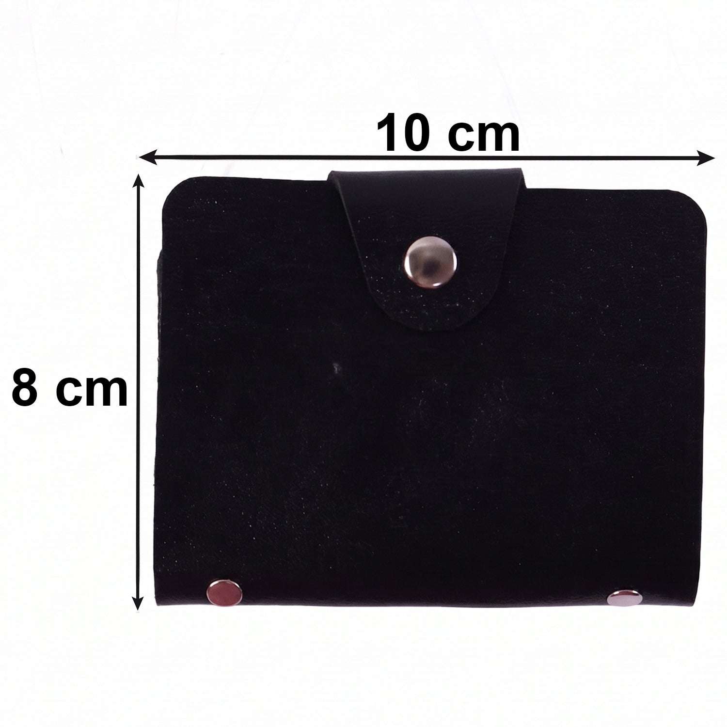 Wukusy slim durable PU leather card holder wallet with multiple card slots and compact design for organization.
