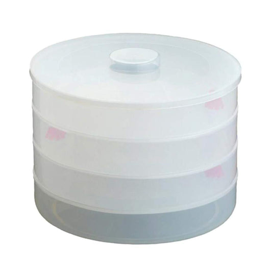 White plastic sprout maker with four compartments by Wukusy, designed for easy sprouting and healthy food preparation.