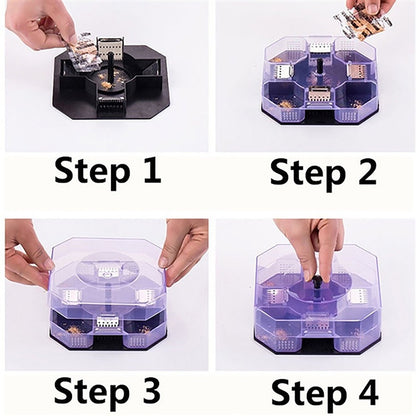Wukusy 1471 cockroach trap box with sticky surface for catching and killing cockroaches and roaches in indoor settings