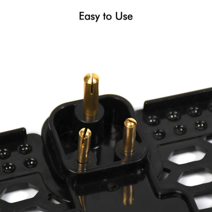 Black Wukusy multi-purpose wall holder stand for mobile charging, fits in socket and hangs mobile phones securely.