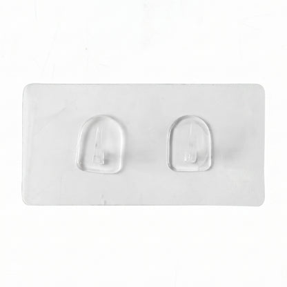 Transparent Double Hook Self Adhesive Wall Sticker (1 Pc)