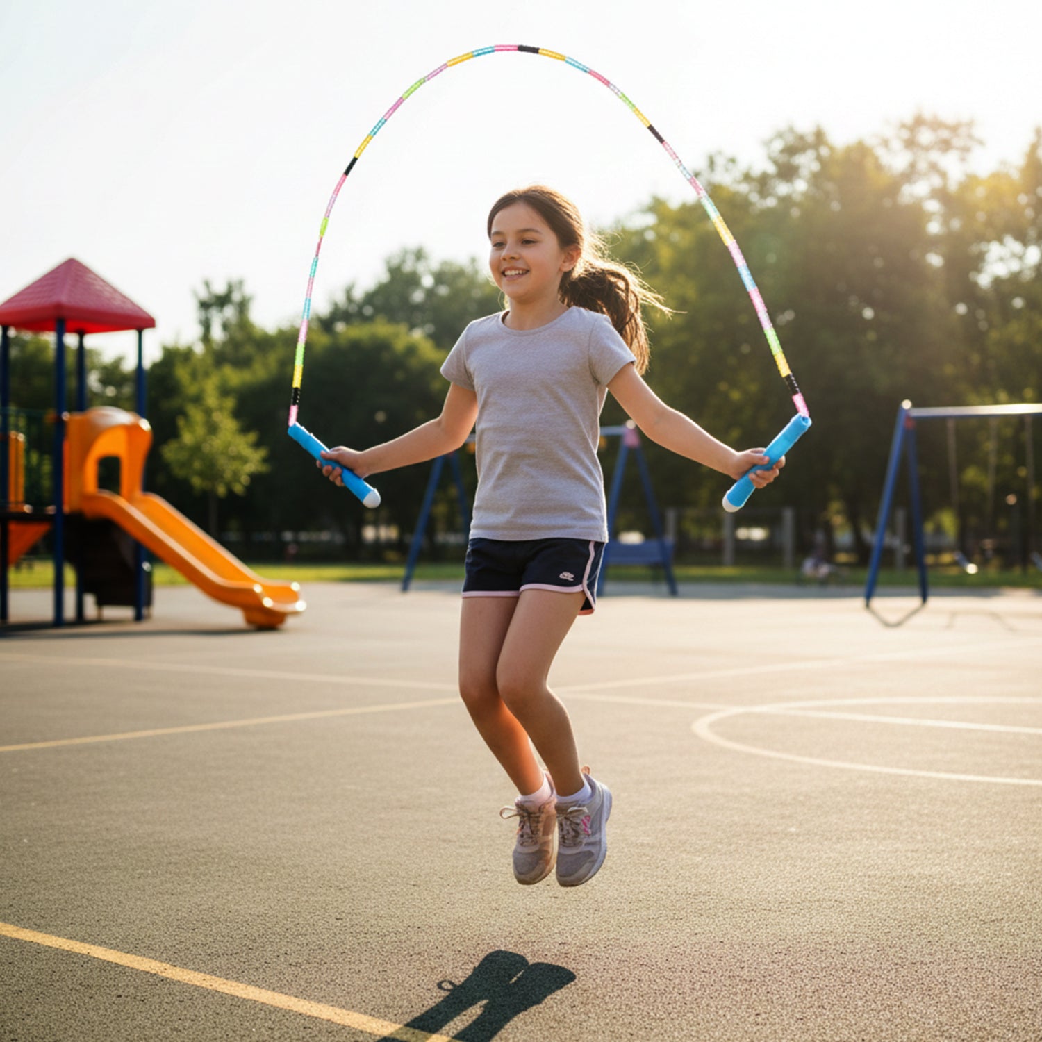 Wukusy fitness skipping rope with ergonomic handles and durable cable, ideal for cardio workouts and exercise routines.